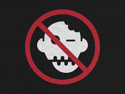 No Zombies icon shirt walkers walking dead zombie