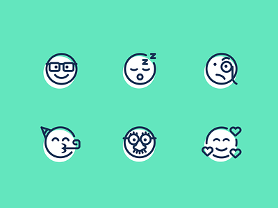 Smileys disguise emoji font awesome icon love nerd