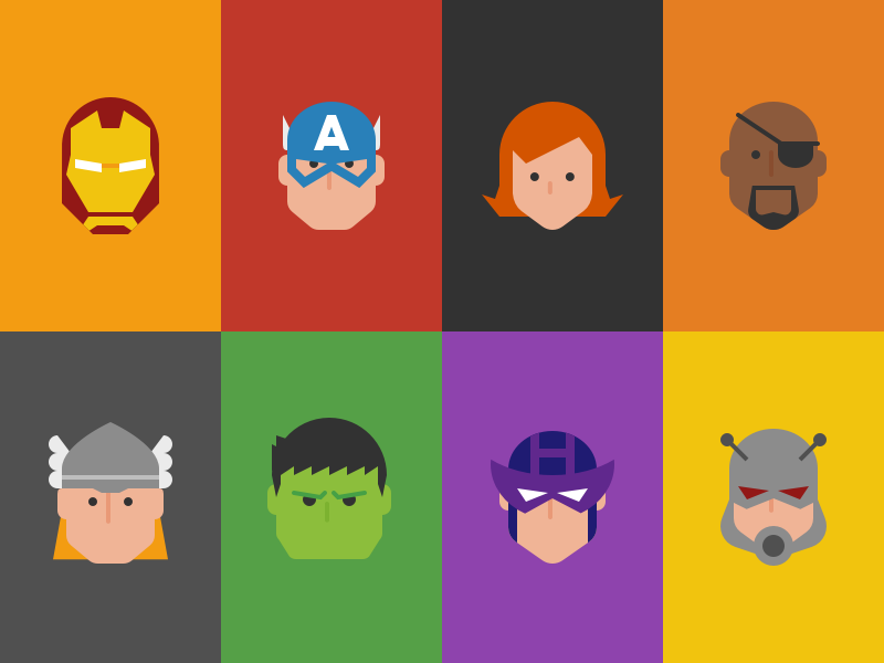 Avengers Icons by Jory Raphael on Dribbble