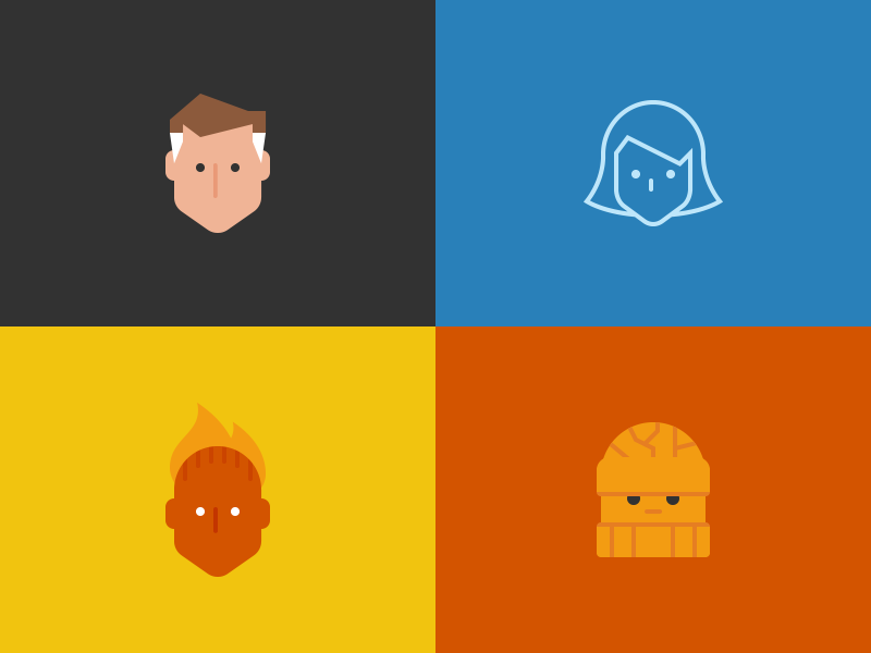 Fantastic Four Icons by Jory Raphael on Dribbble