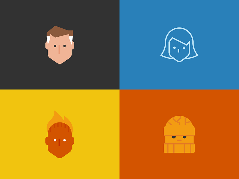 Fantastic Four Icons by Jory Raphael on Dribbble