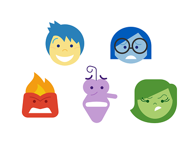 Inside Out Icons anger disgust disney emoji fear icon inside out joy pixar sadness year of icons