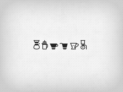 Brew Method Icons beehouse brew chemex clever coffee french press icons pixel perfect retina siphon v60