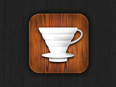 Brew Methods App Icon app app icon brew coffee icon iphone iphone 4 retina v60