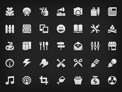 Symbolicons: Pixel 2 clean icon icons pixel simple symbols vector