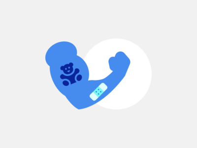Icons to Pump You Up bandaid bear bicep icon symbolicons