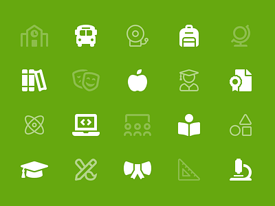 Education Category education icons laptop school shapes