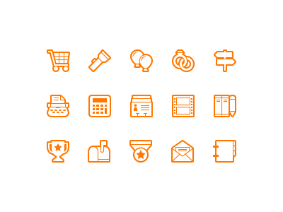 Hey look! Even MORE Symbolicons Line address balloons books calculator contacts flashlight icon icons letter mailbox pixel rings shopping cart signs symbolicons symbols trophy typewriter vector