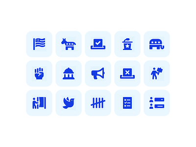 Political Icons flag font awesome icons politics poll protest vote