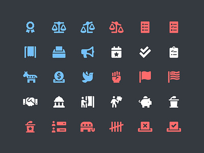 Vote! elections font awesome icons political vote