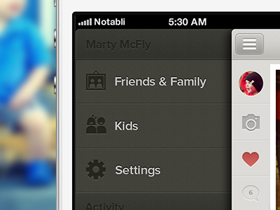 Another peek at Notabli... app dashboard ios iphone kids notabli parents