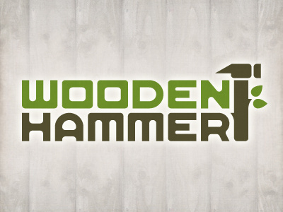 Wooden Hammer Logo clean identity logo simple vector