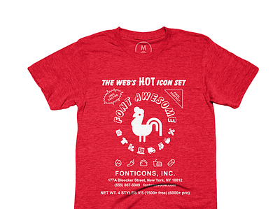 Hot Icon Shirt icons parody rooster shirt sriracha