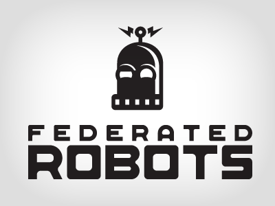 Federated Robots 5by5 dan benjamin logo robot vector