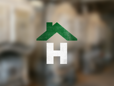 Houseneeds.com hidden shape house logo this way up vector