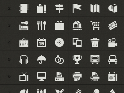 Symbolicons: PSD Shapes clean icon icons photoshop simple symbol symbols vector