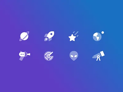 Science Fiction + Space Icons icon icons science fiction space symbols