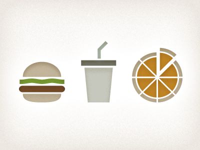 Junk burger clean drink food icon icons pizza sandwich simple soda symbols vector