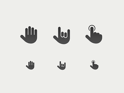 Gesture Icons gesture hands icons multitouch point vector