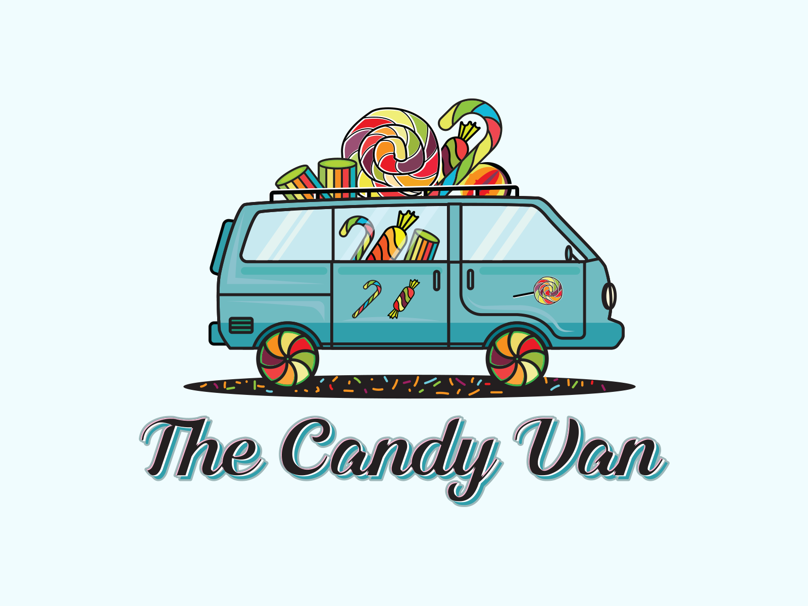 The Candy Van Logo Branding by rawlearn on Dribbble
