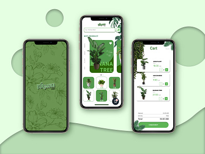 UI Mobile Plant animation app branding design minimal ui web