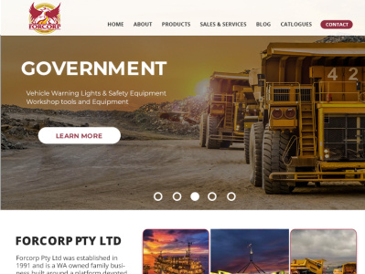 Forcorp Homepage Design (Industrial Website)