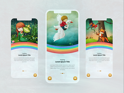 Children Audiobooks | Onboarding Screens | APP UI Design