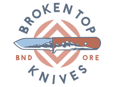 Broken Top Knives Main Logo branding design illustration logo minimal vector