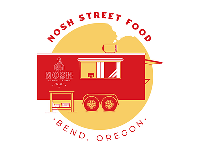 Nosh Food Truck delivery design food illustration truck vector