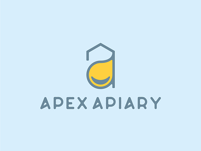 Apex Apiary Logo bee branding design honey illustration logo minimal vector