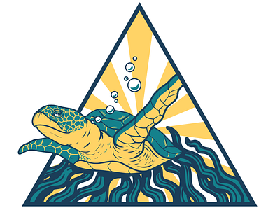 ENJOY Turtle branding conservation design illustration marine ocean tshirt turtle vector