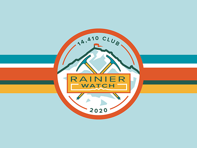 Rainier Watch Patch badge branding design illustration mountain patch vector washington