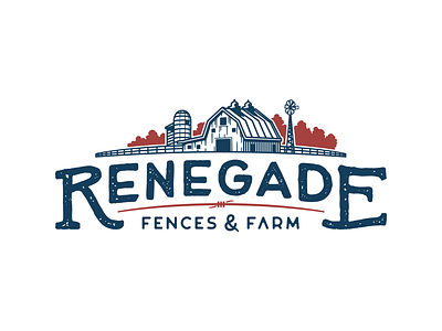 Renegade Fences Logo branding country design farm illustration logo ranch vector