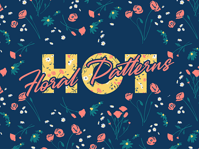 Hot Florals design floral flower flowers illustration pattern patterns vector