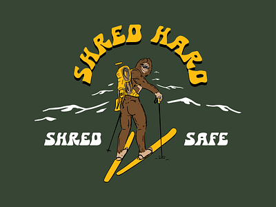 Shred Hard. Shred Safe. design illustration typography vector