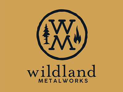 Wildland Metalworks badge branding design graphic design illustration logo typography vector