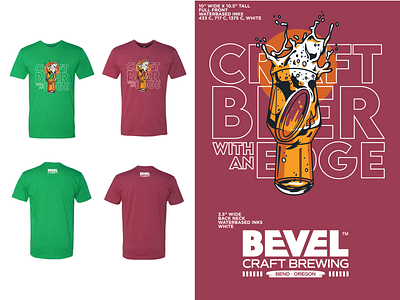 Craft Beer with an Edge - Illustration for Bevel Brewing badge branding design graphic design illustration logo typography vector
