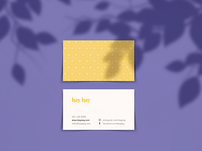 Bay Bay business card design adobe illustrator adobe photoshop brand design brand identity branding business card business card design design logo logo design pattern design patterns