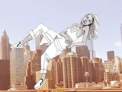 City Chic digital hybrid illustration new york photography