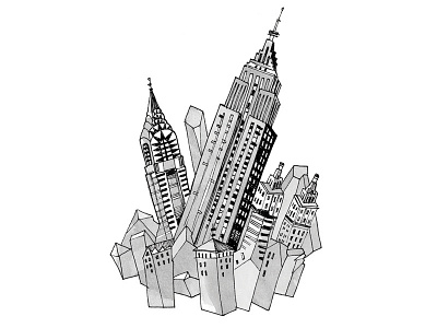 New York City Crystal crystal gem illustration new york