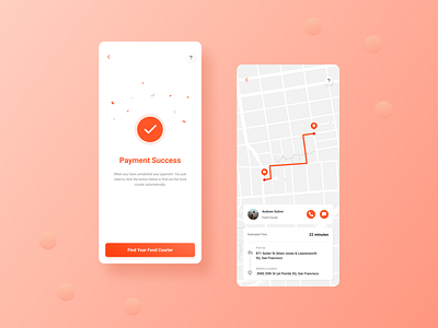 Mobile Food Delivery Apps app branding call clean clean ui delivery design detail food maps mobile mobile ui payment ui uiux