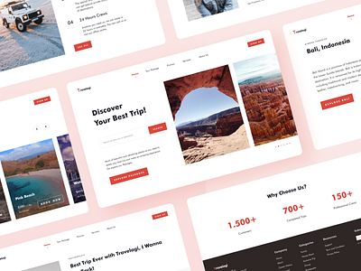 Travel Apps Landing Page - Travelagi app clean design desktop destination detail landing page popular travel travel app trip ui ui ux uidesign website