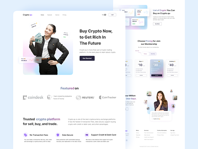 Crypto.Qu - Cryptocurrency Landing Page