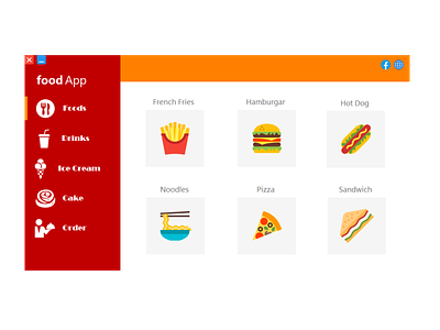 Food App UI app design flat minimal ui