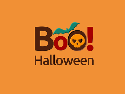Halloween design flat icon logo minimal ui website