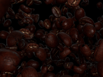 Coffee Beans Simulations 3d abstract art coffee beans simulation