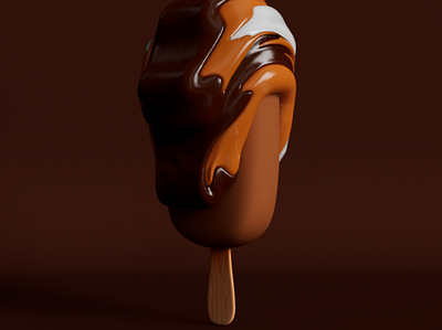 Chocolate Ice-cream Bar 3d abstract art chocolate icecream bar simulation