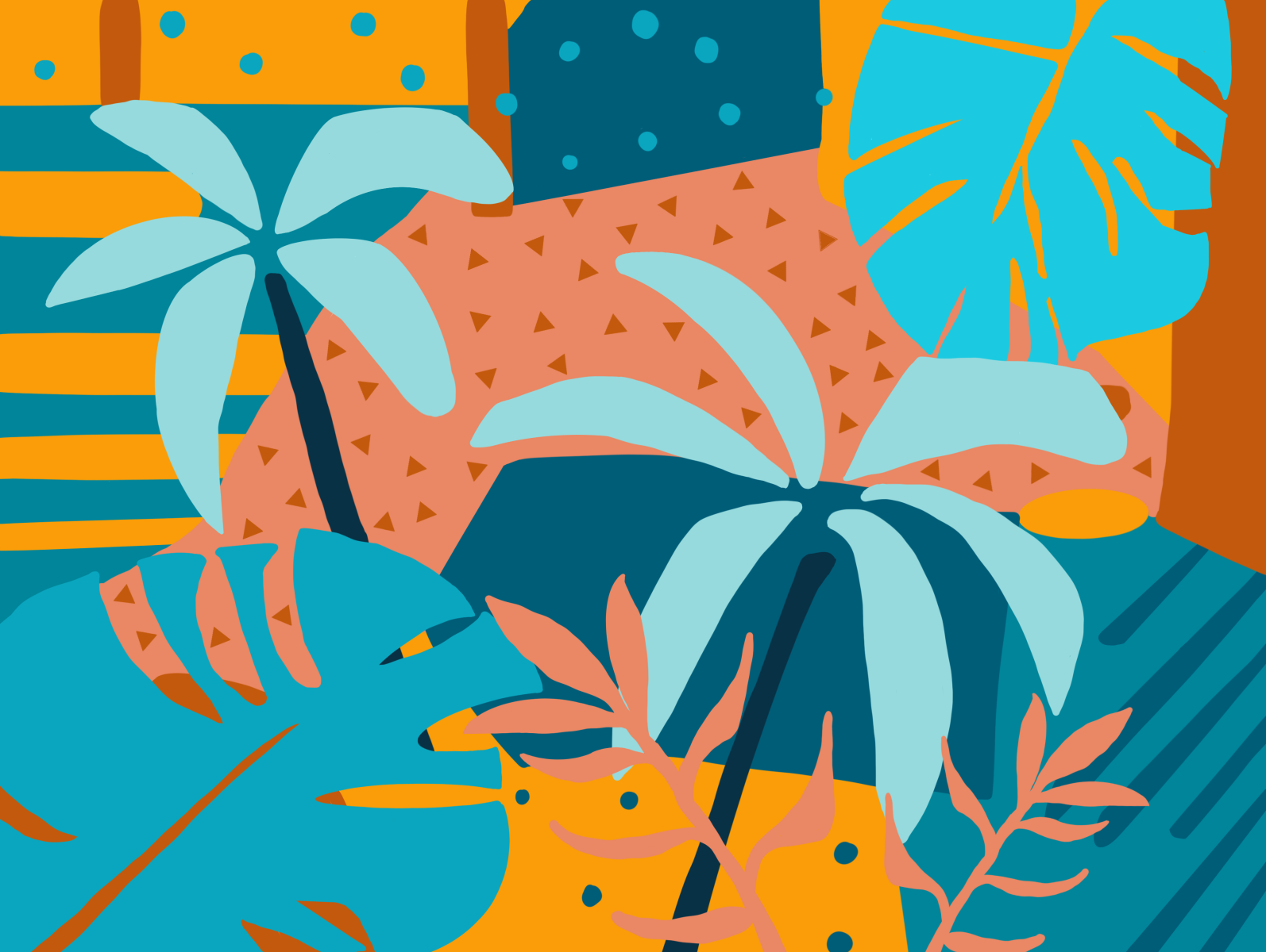 Palm pattern by Saranda Hofstra on Dribbble