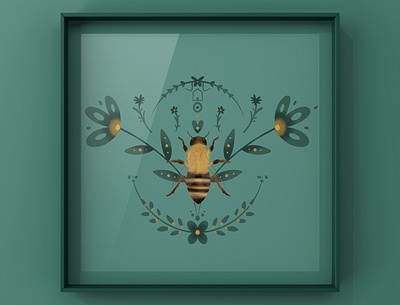 Bee illustration illustration art
