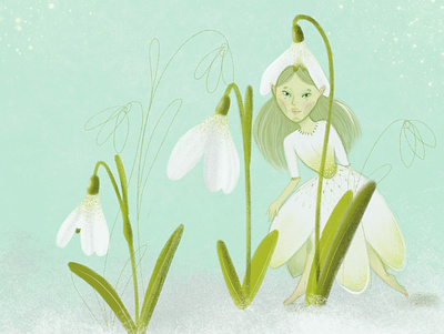 Snowdrop fairy book illustration illustration illustration art kids